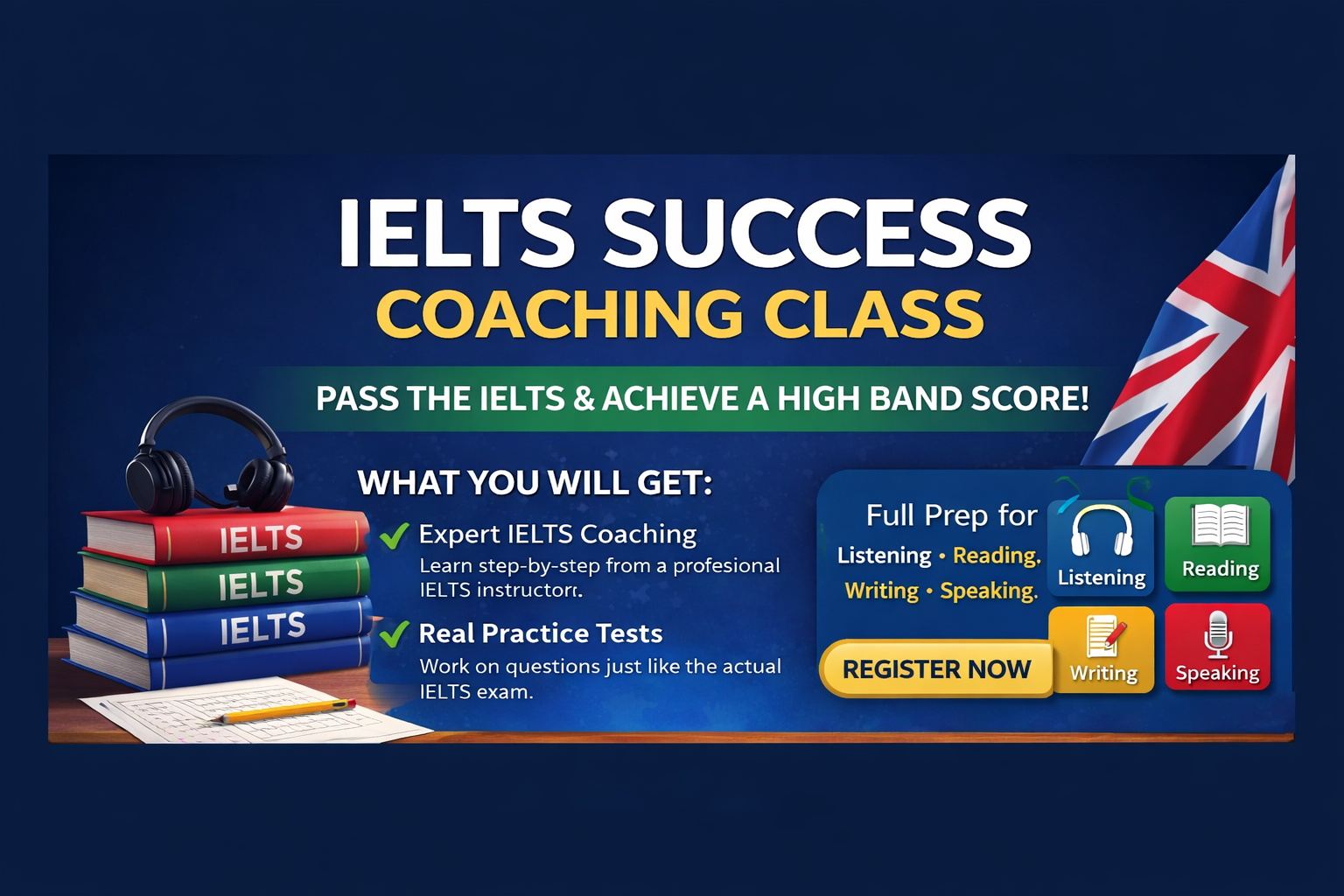 IELTS SUCCESS COACHING CLASS: REAL PRACTICE WITH AN EXPERT TEACHER