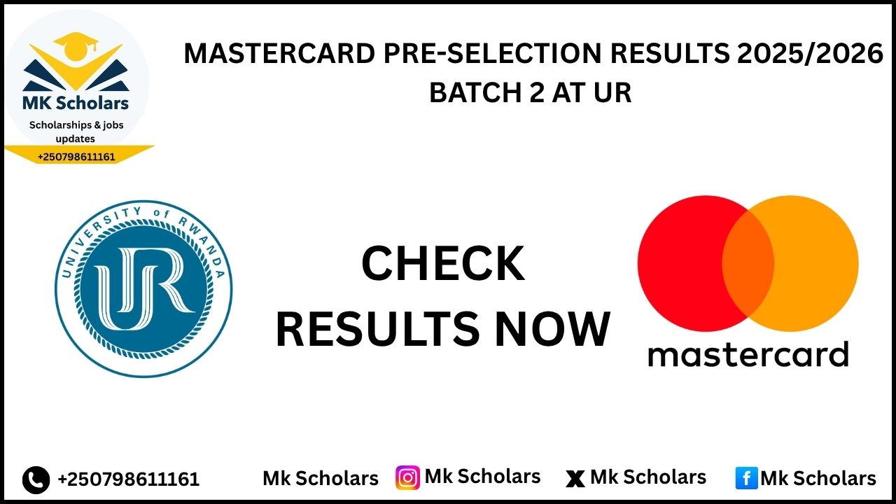 MASTERCARD PRE-SELECTION RESULTS 2025/2026 – BATCH 2 AT UR