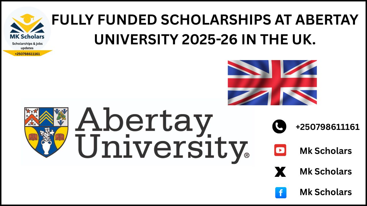 FULLY FUNDED SCHOLARSHIPS AT ABERTAY UNIVERSITY 2025-26 IN THE UK.