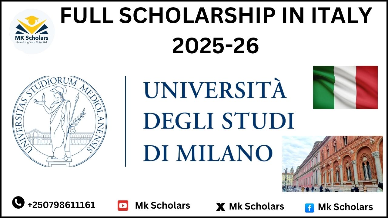 FULLY FUNDED SCHOLARSHIP IN ITALY 2025-26.